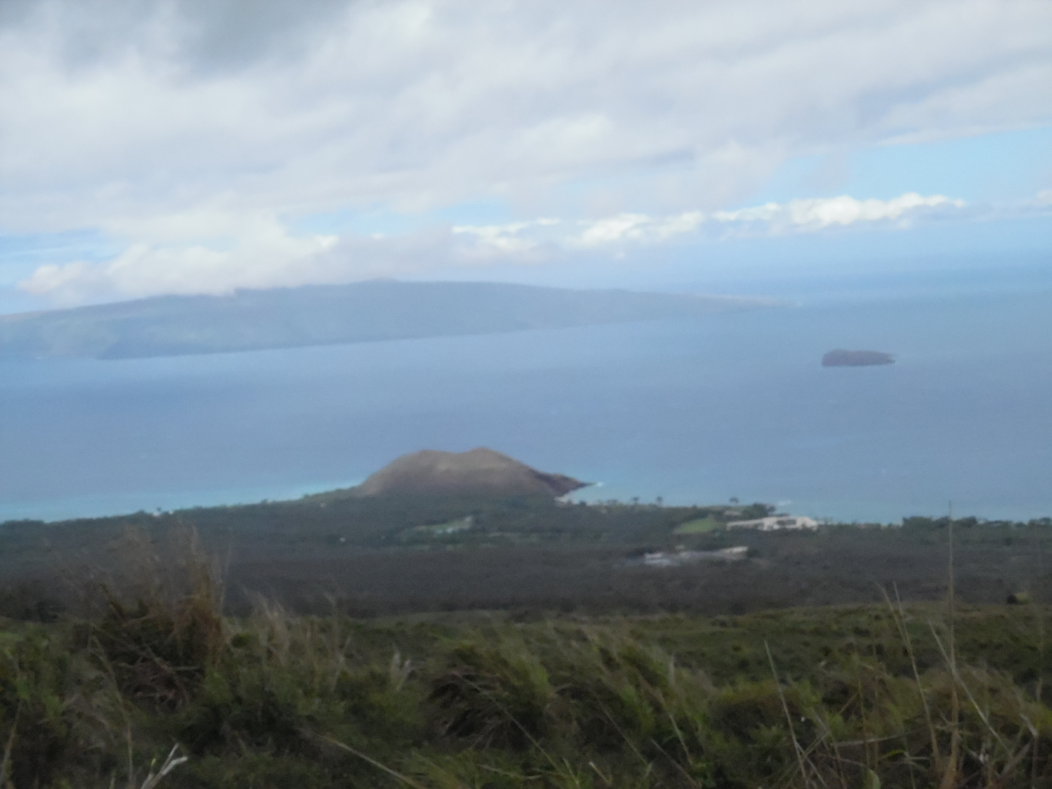 View from Highway 37 of Molokini and Kaho'olawe